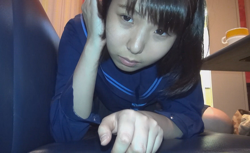 Finally the uniform girl exposes her pussy herself